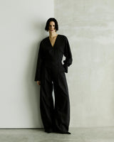 DREW POPLIN JUMPSUIT // BLACK