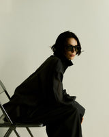 CIARA LIGHTWEIGHT MUSLIN SHIRT // BLACK