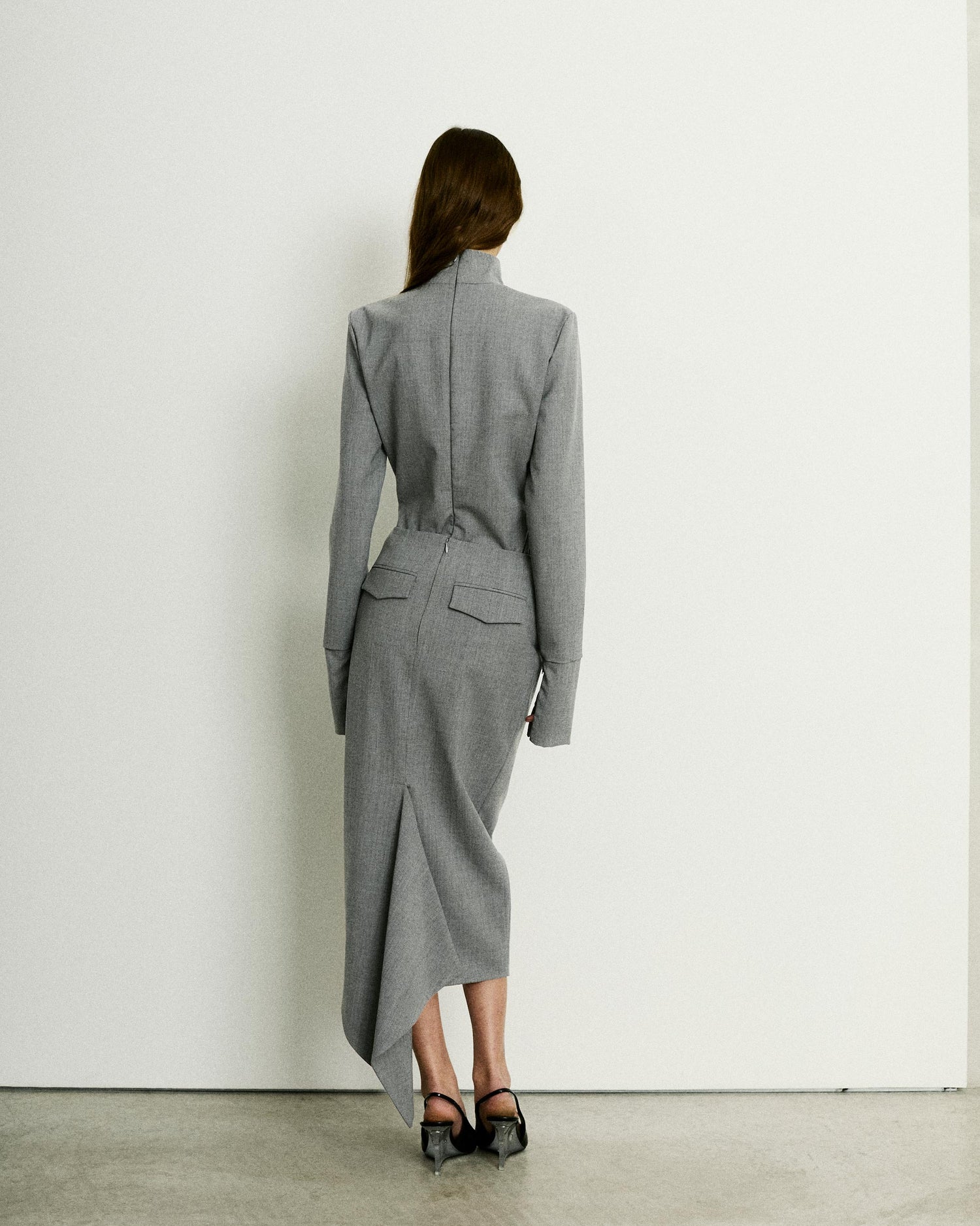 BREE WOOL SKIRT // MEDIUM GREY