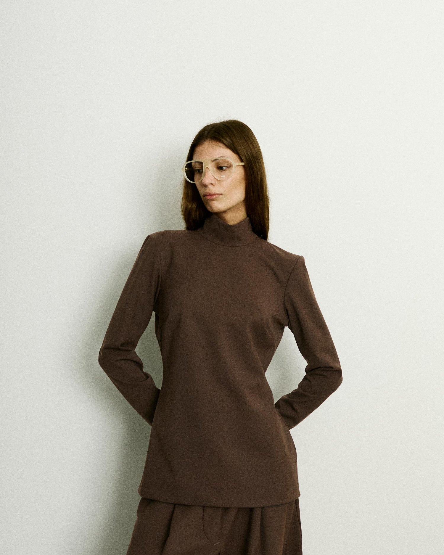 CLIO WOOL TOP // BROWN
