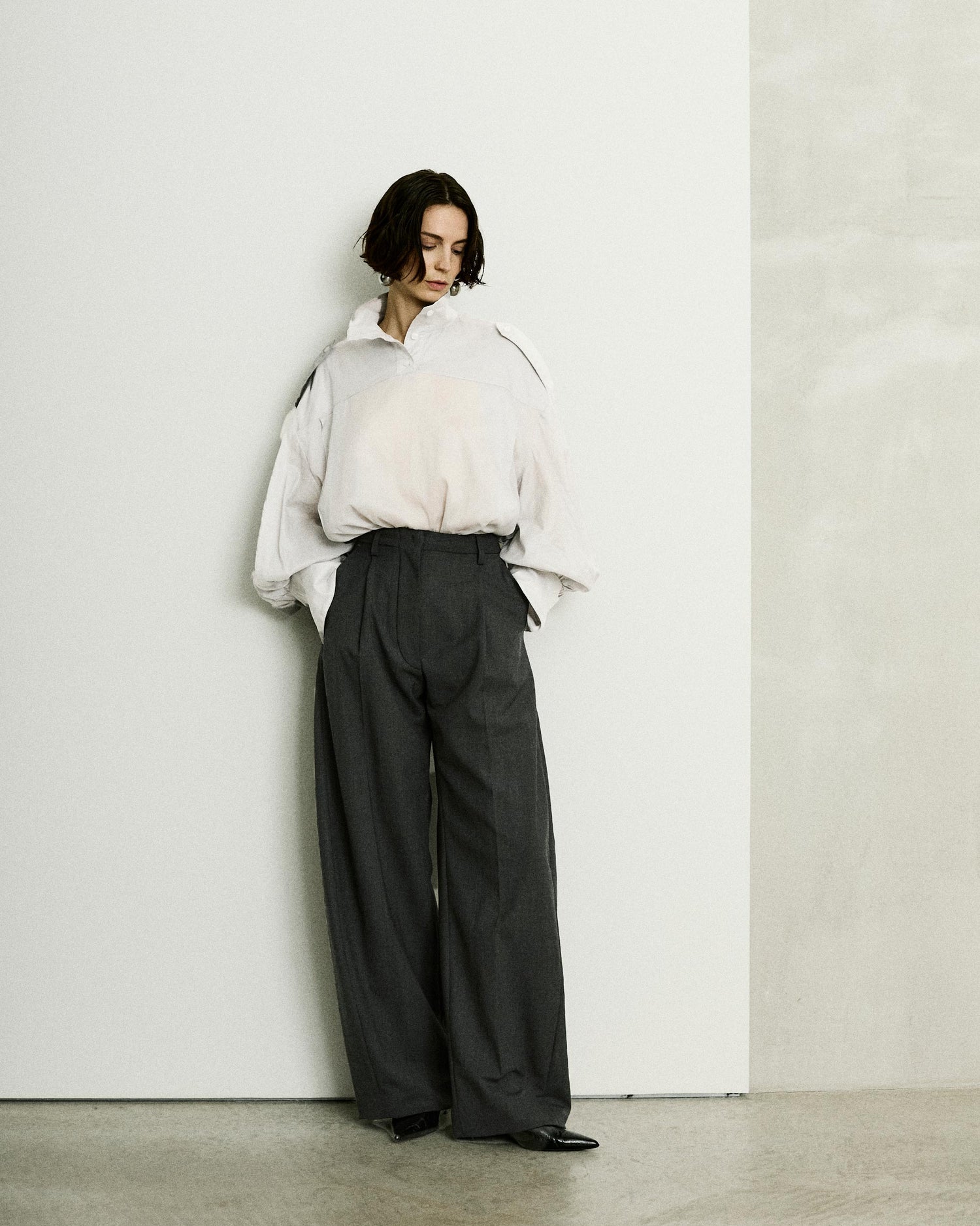 BILLIE WOOL TROUSERS // BLACKBOARD