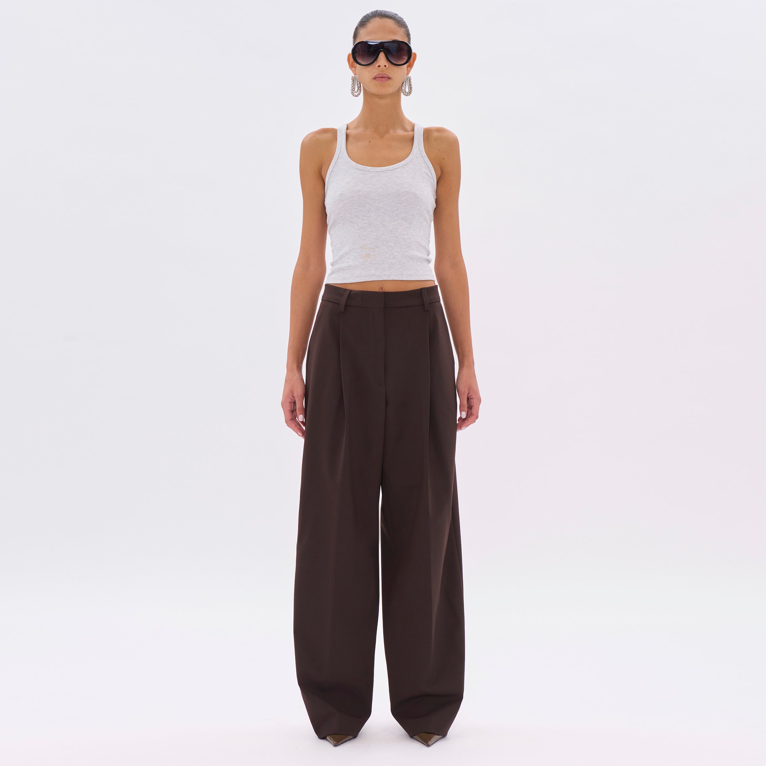 パンツ everyone wool adjustable trousers BROWN Sites-Gant-US-Site