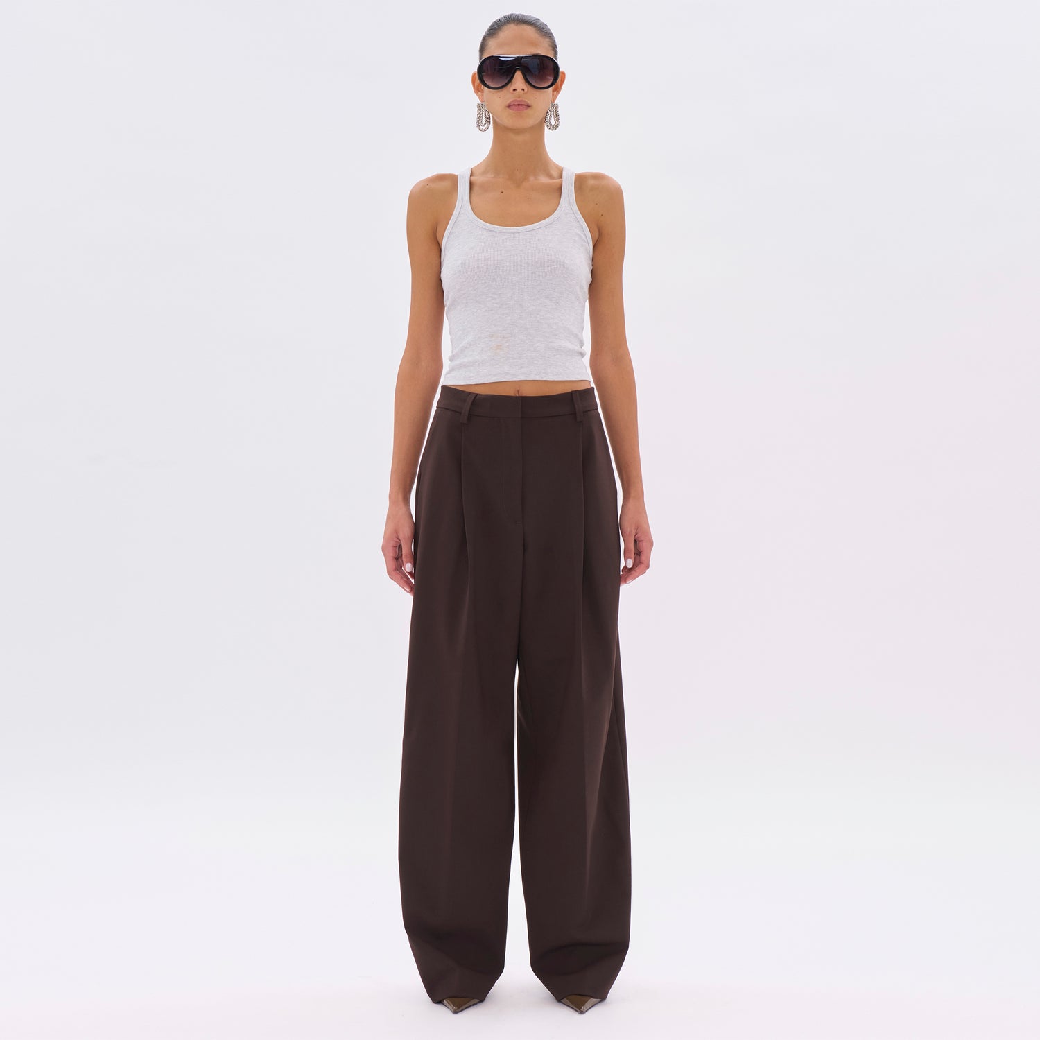 AXEL WOOL TROUSERS // BROWN