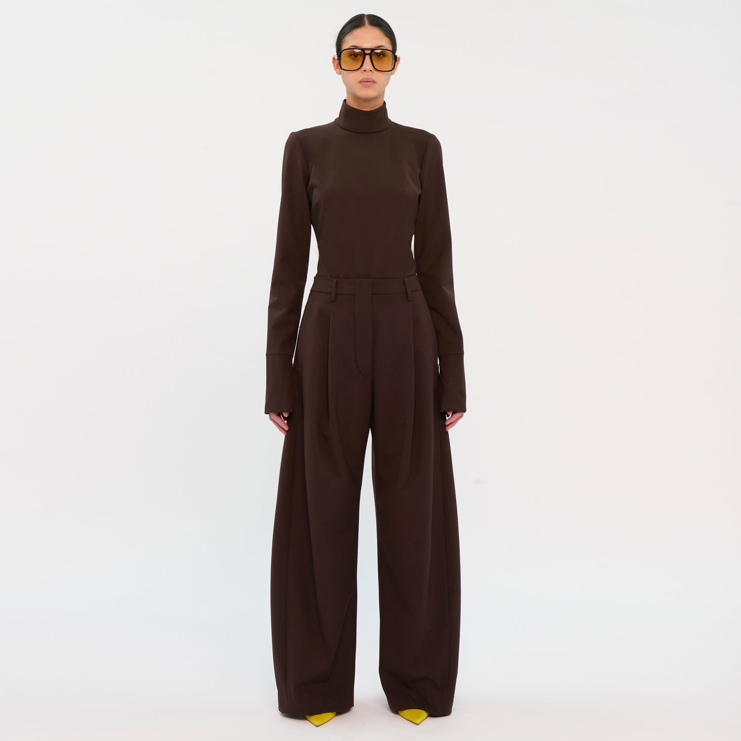 BILLIE WOOL TROUSERS // BROWN