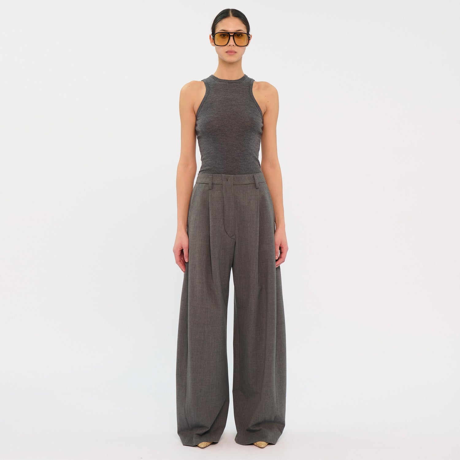BILLIE WOOL TROUSERS // MEDIUM GREY