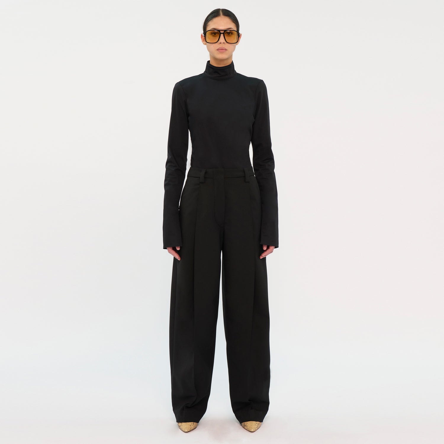 CARA WOOL TROUSERS // BLACK
