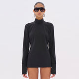 CLIO WOOL TOP // BLACK