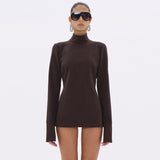 CLIO WOOL TOP // BROWN