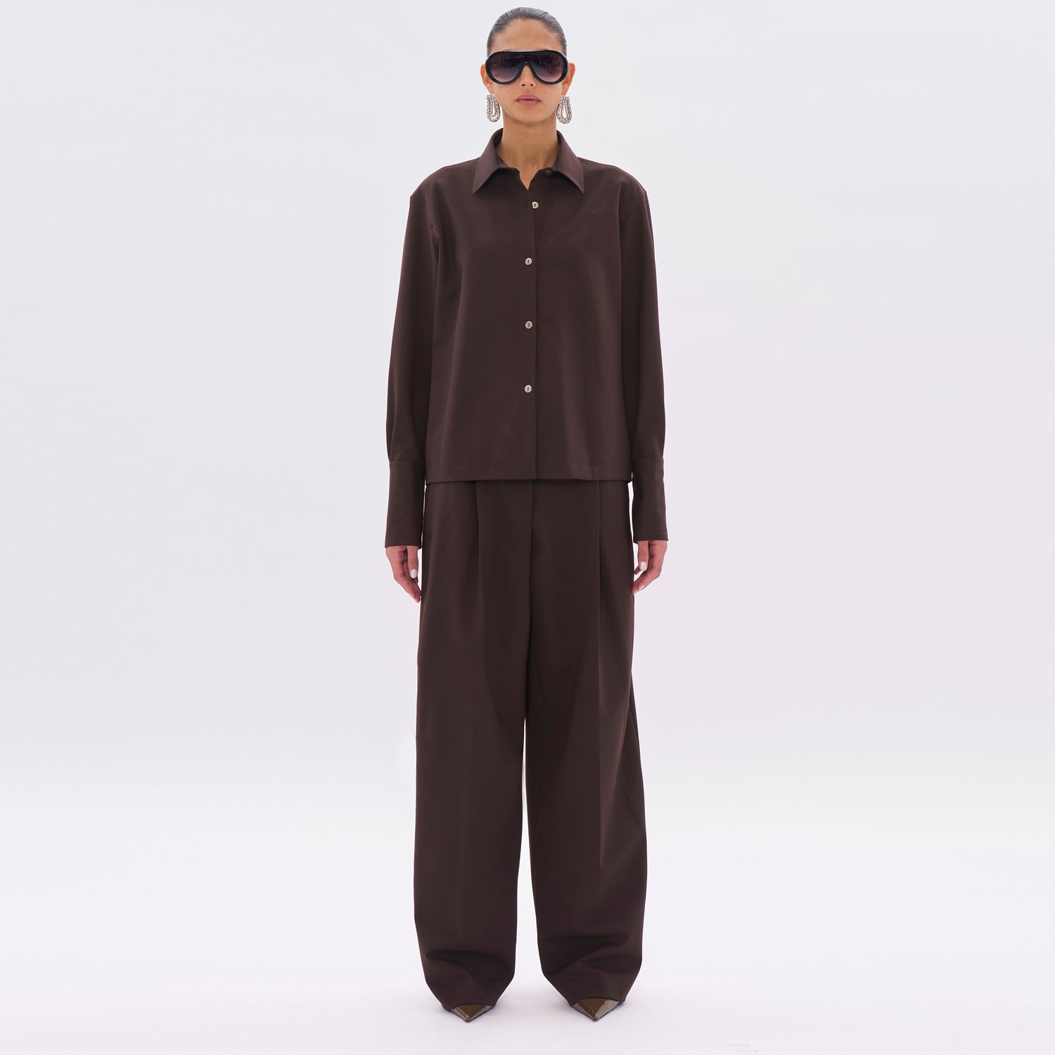 CODIE WOOL SHIRT // BROWN