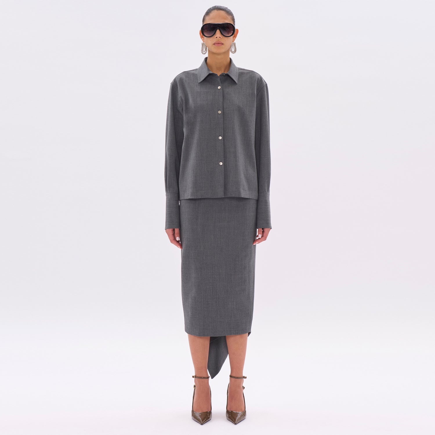 CODIE WOOL SHIRT // MEDIUM GREY