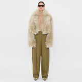 CODY ECO FUR JACKET // WHITE ICE