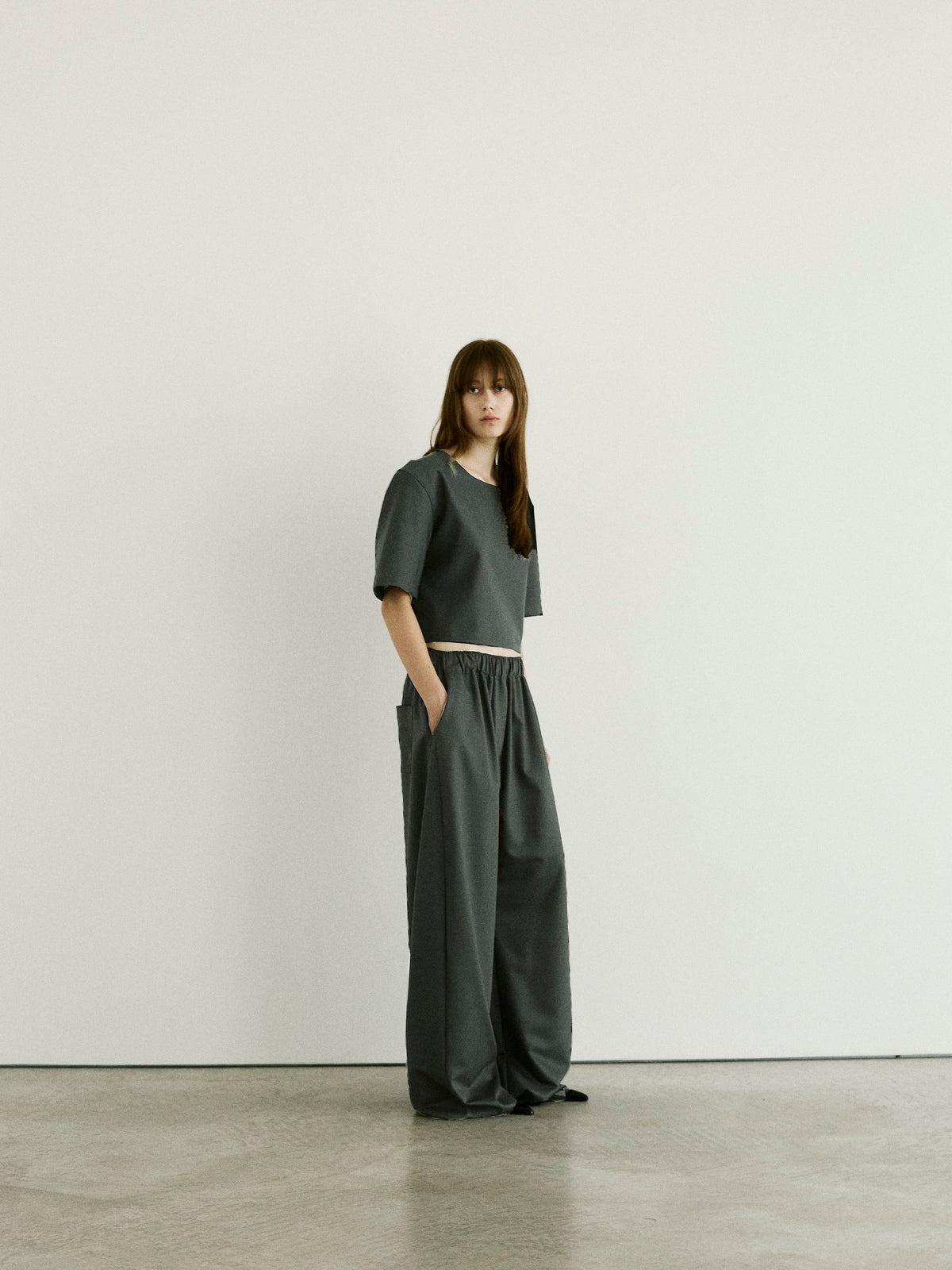 DORA WOOL TROUSERS // GREY MELANGE