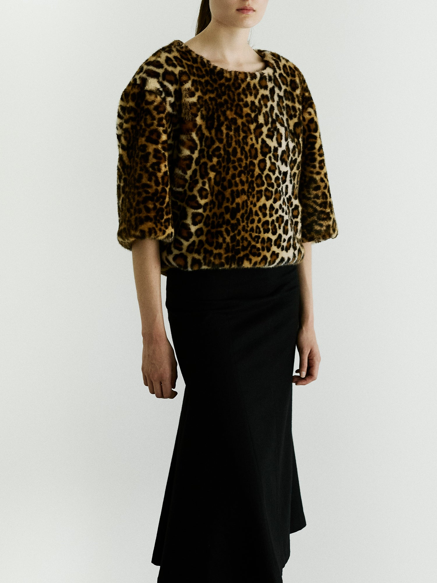 DULCE ECOFUR TOP  // LEOPARD