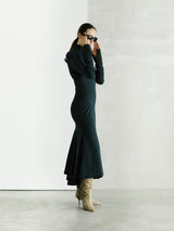 EDDA WOOL LONG DRESS // NIGHT BLUE