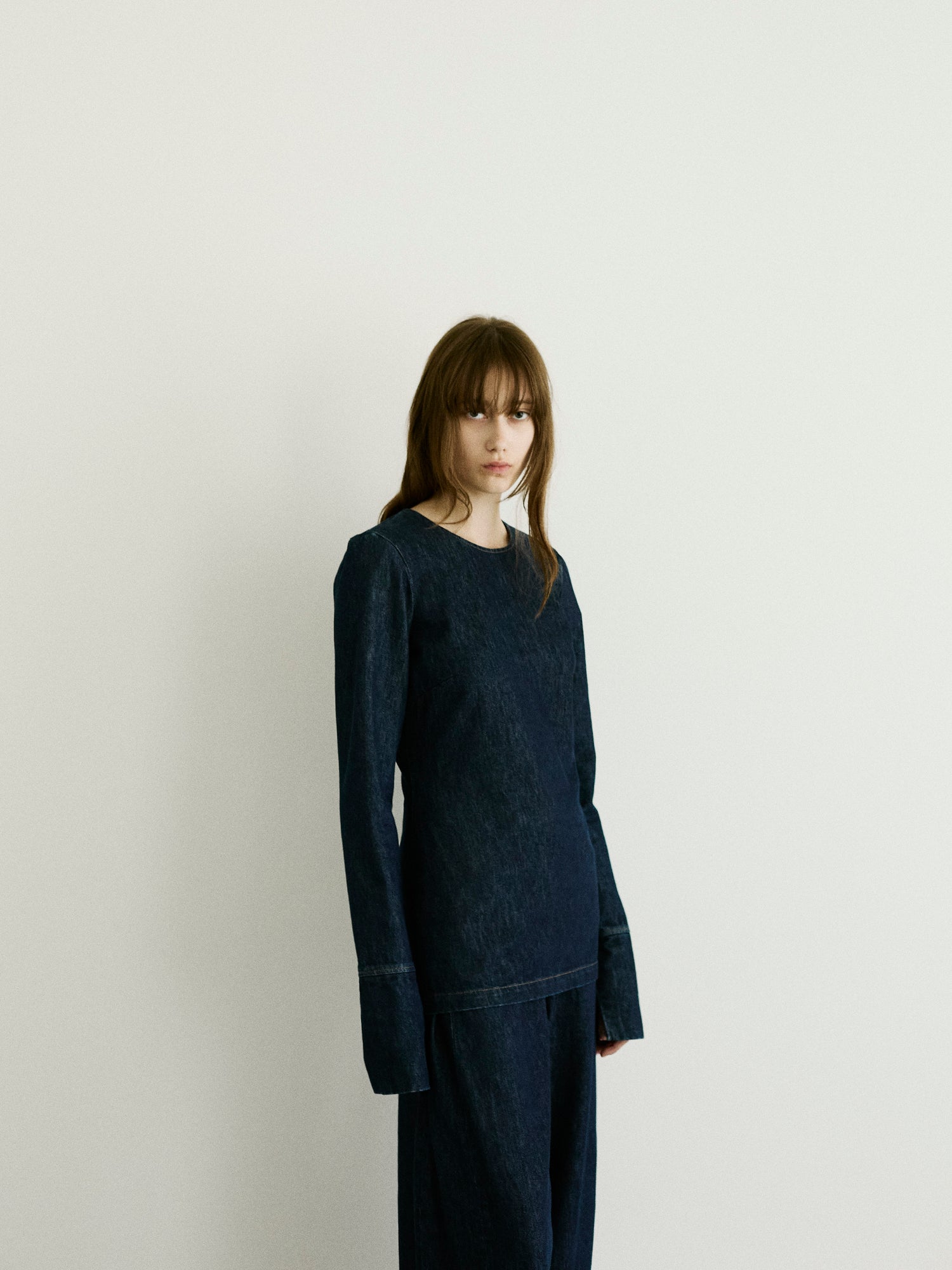 ELISA DENIM TOP // BLUE