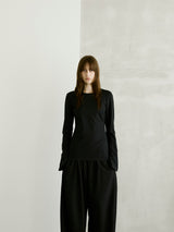 ELISA WOOL TOP // BLACK