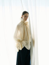 ESTELLE LIGHT MUSLIN OVER SHIRT // CREAM