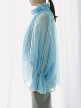 ESTELLE LIGHT MUSLIN OVER SHIRT // TURQUOISE