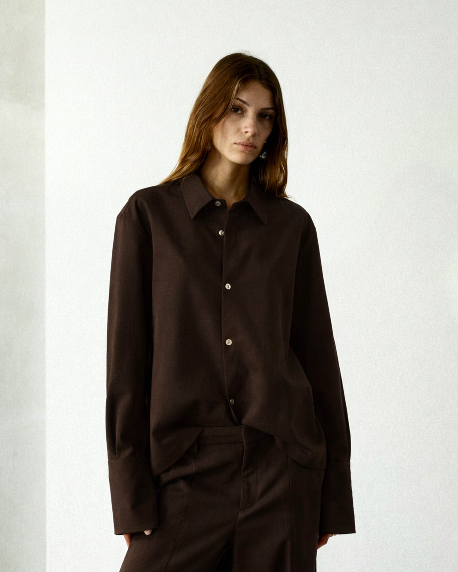 CODIE WOOL SHIRT // BROWN