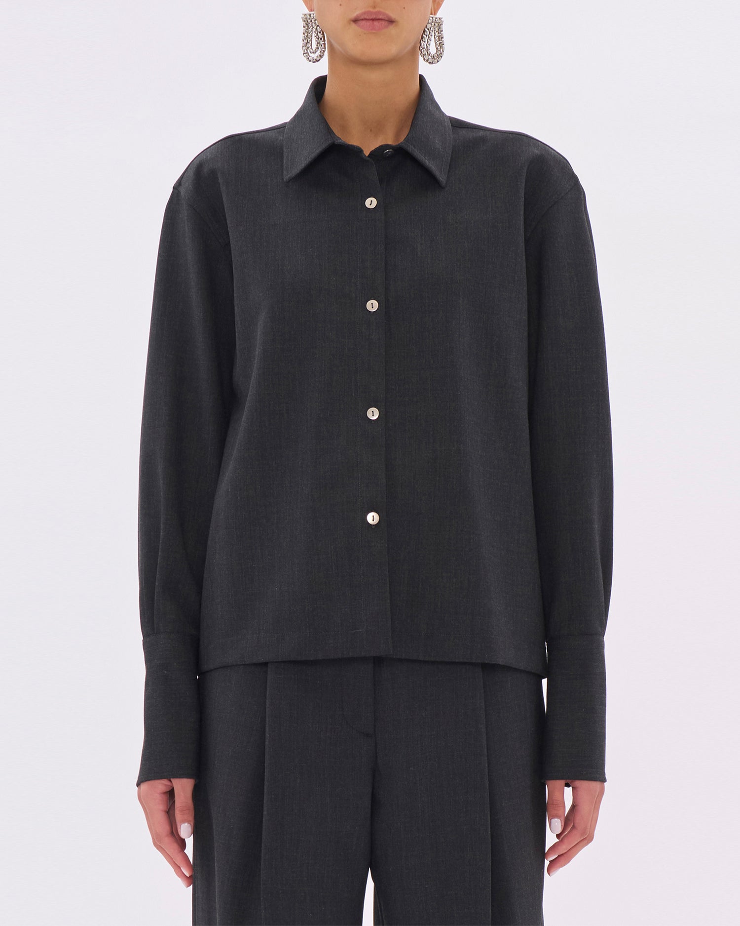 CODIE WOOL SHIRT // MEDIUM GREY