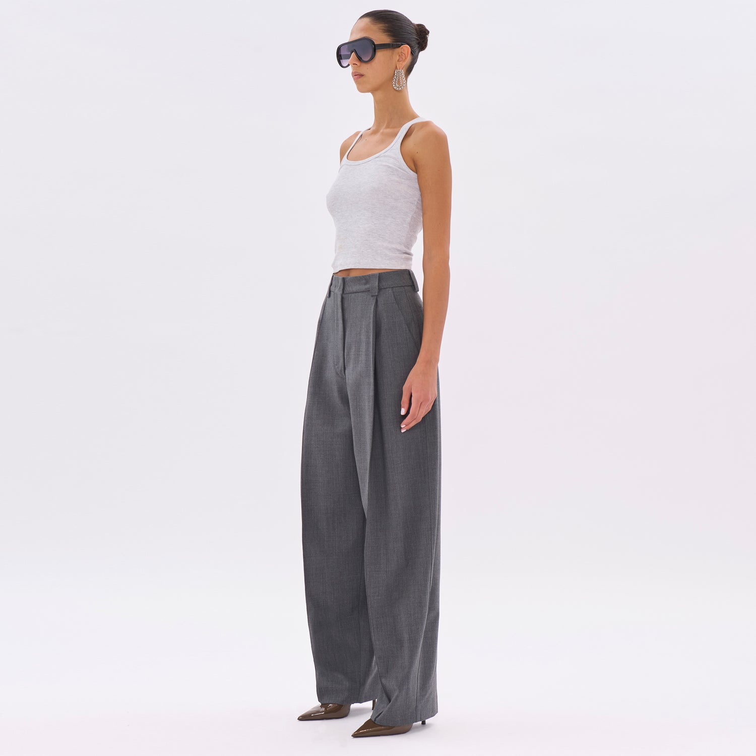 CARA WOOL TROUSERS // MEDIUM GREY