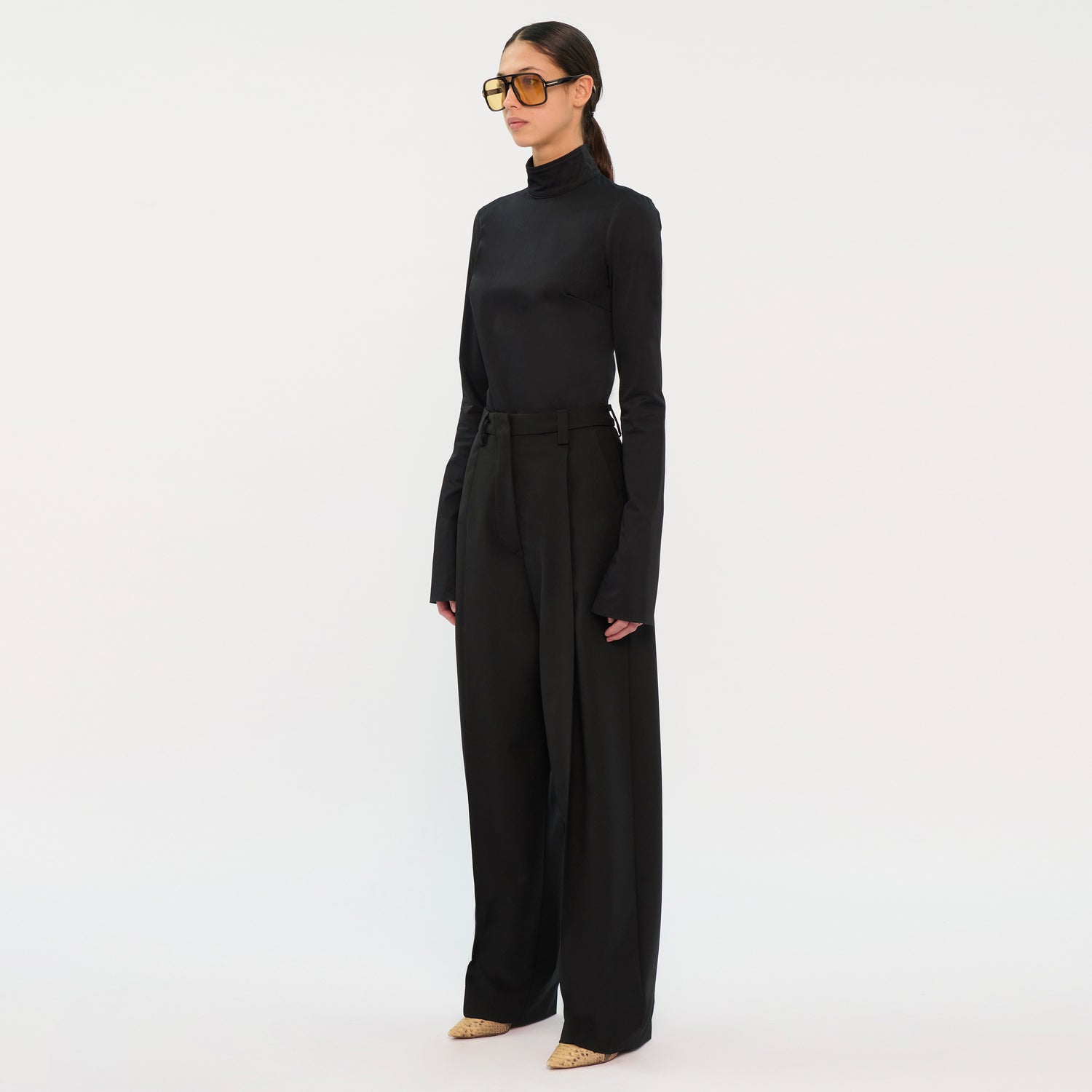 CARA WOOL TROUSERS // BLACK