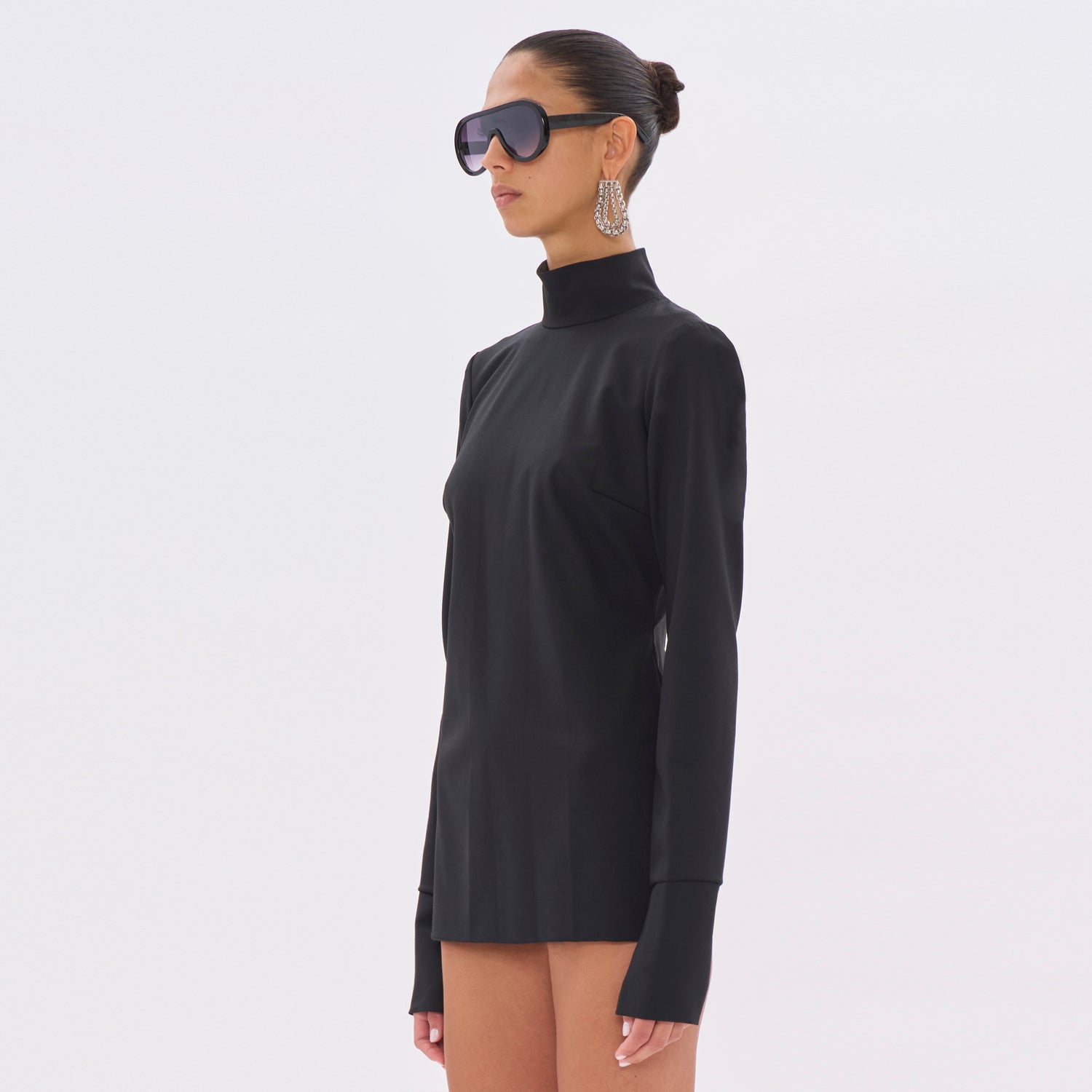 CLIO WOOL TOP // BLACK