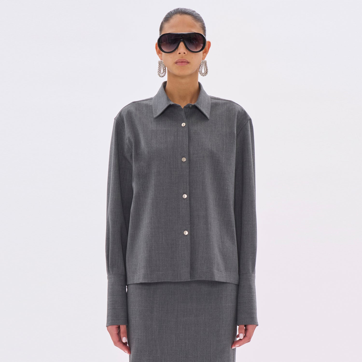 CODIE WOOL SHIRT // MEDIUM GREY