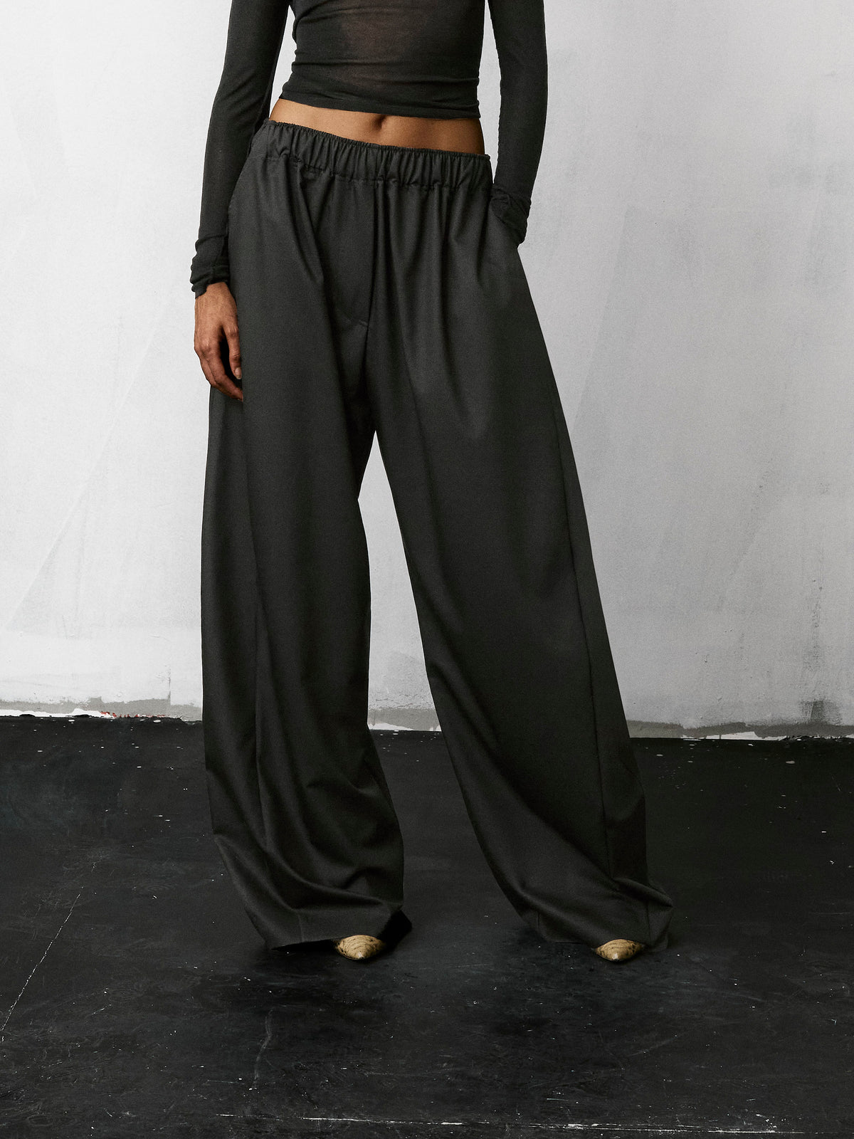 DORA WOOL TROUSERS // GREY MELANGE