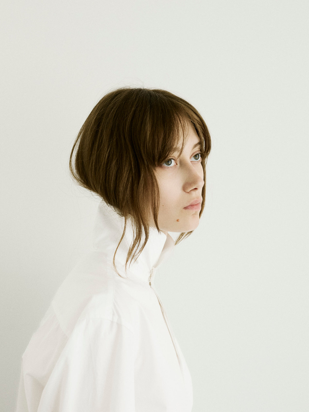 EDITH COTTON POPLIN SHIRT // WHITE