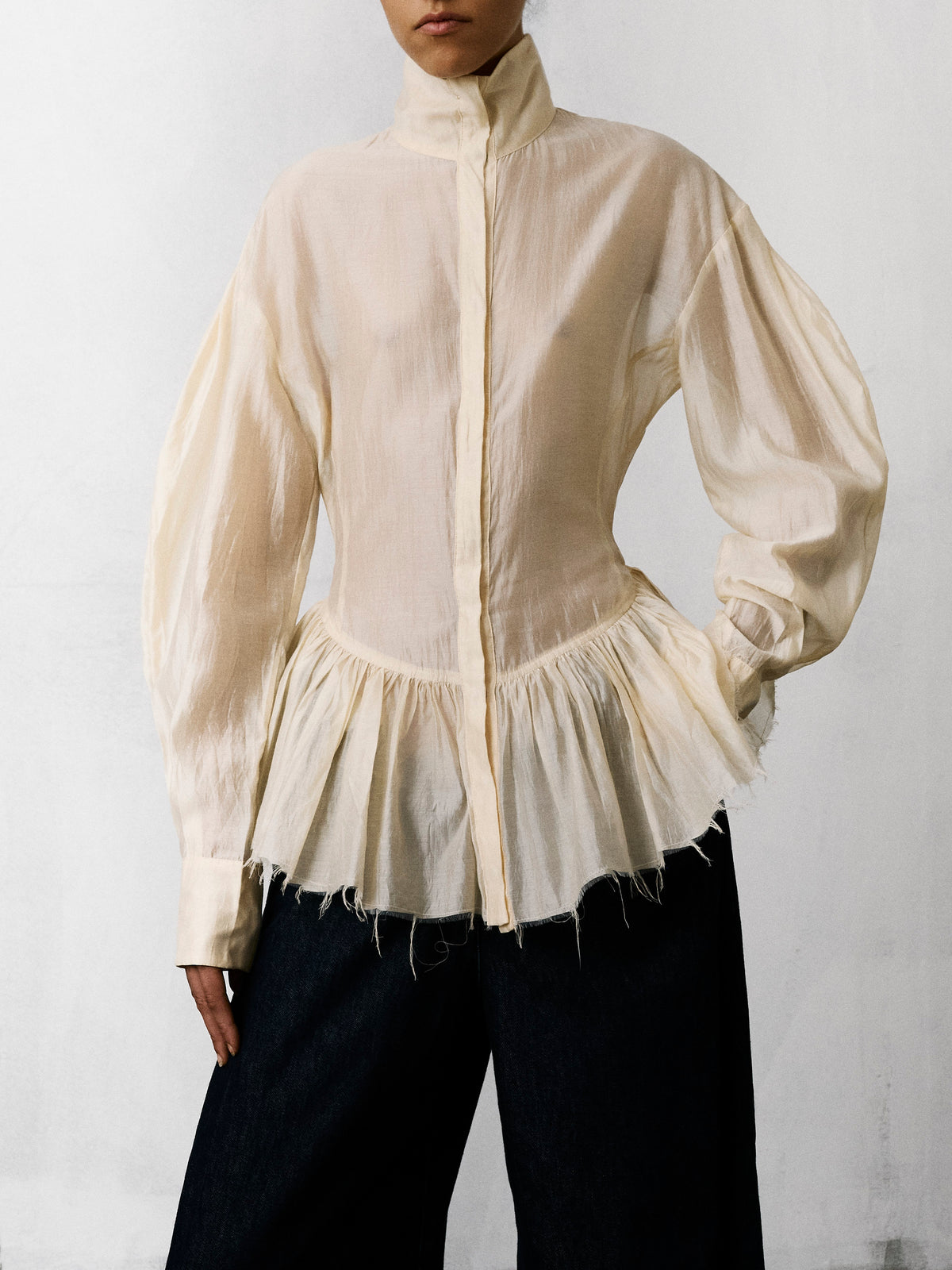 ELAINE LIGHT MUSLIN SHIRT // CREAM