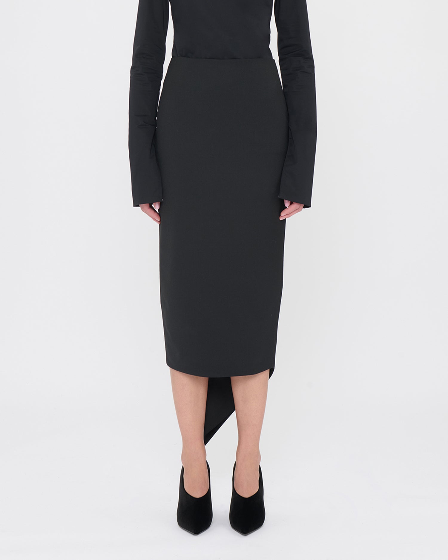 BREE WOOL SKIRT // BLACK