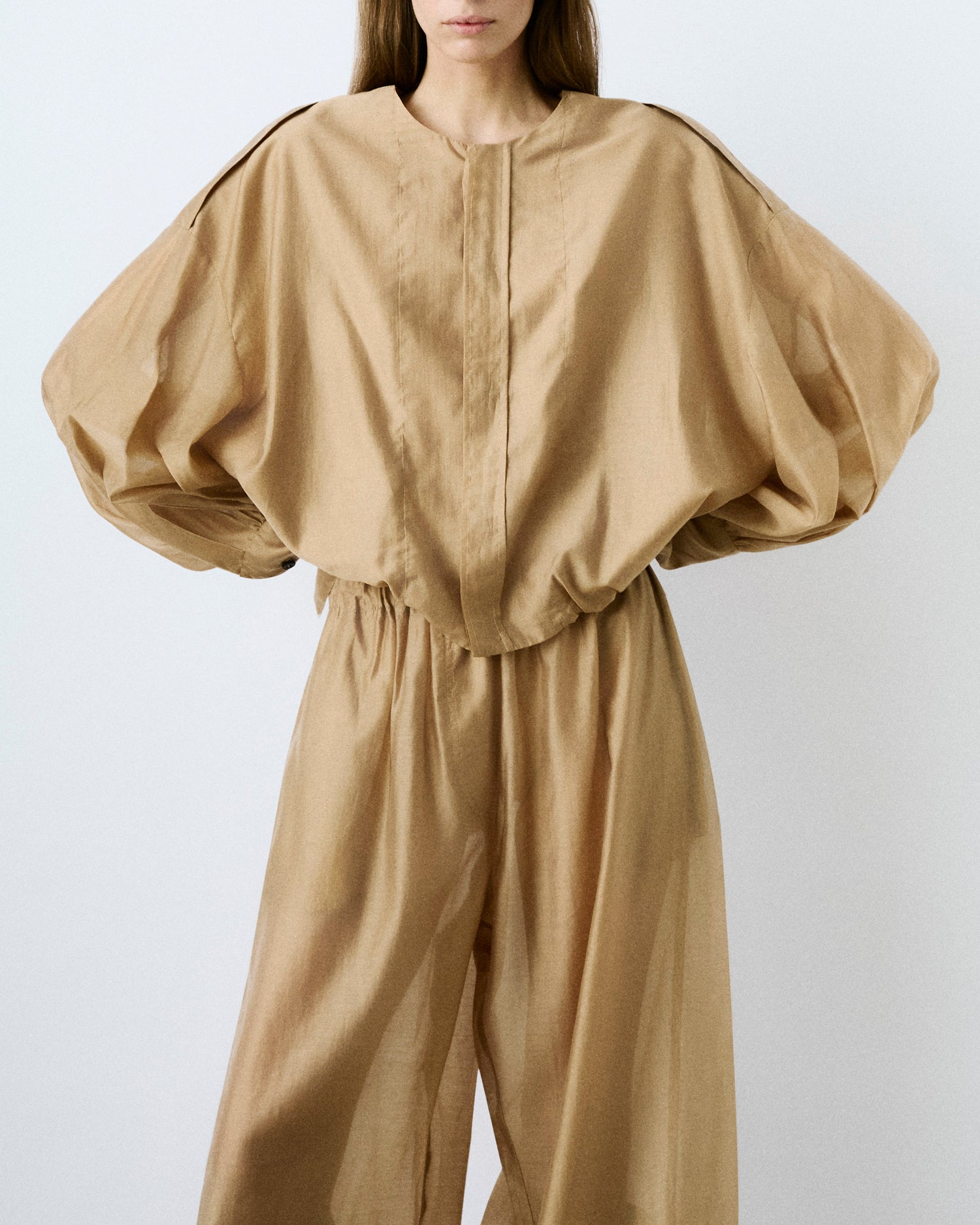 DIANA LIGHT MUSLIN SHIRT // NUDE