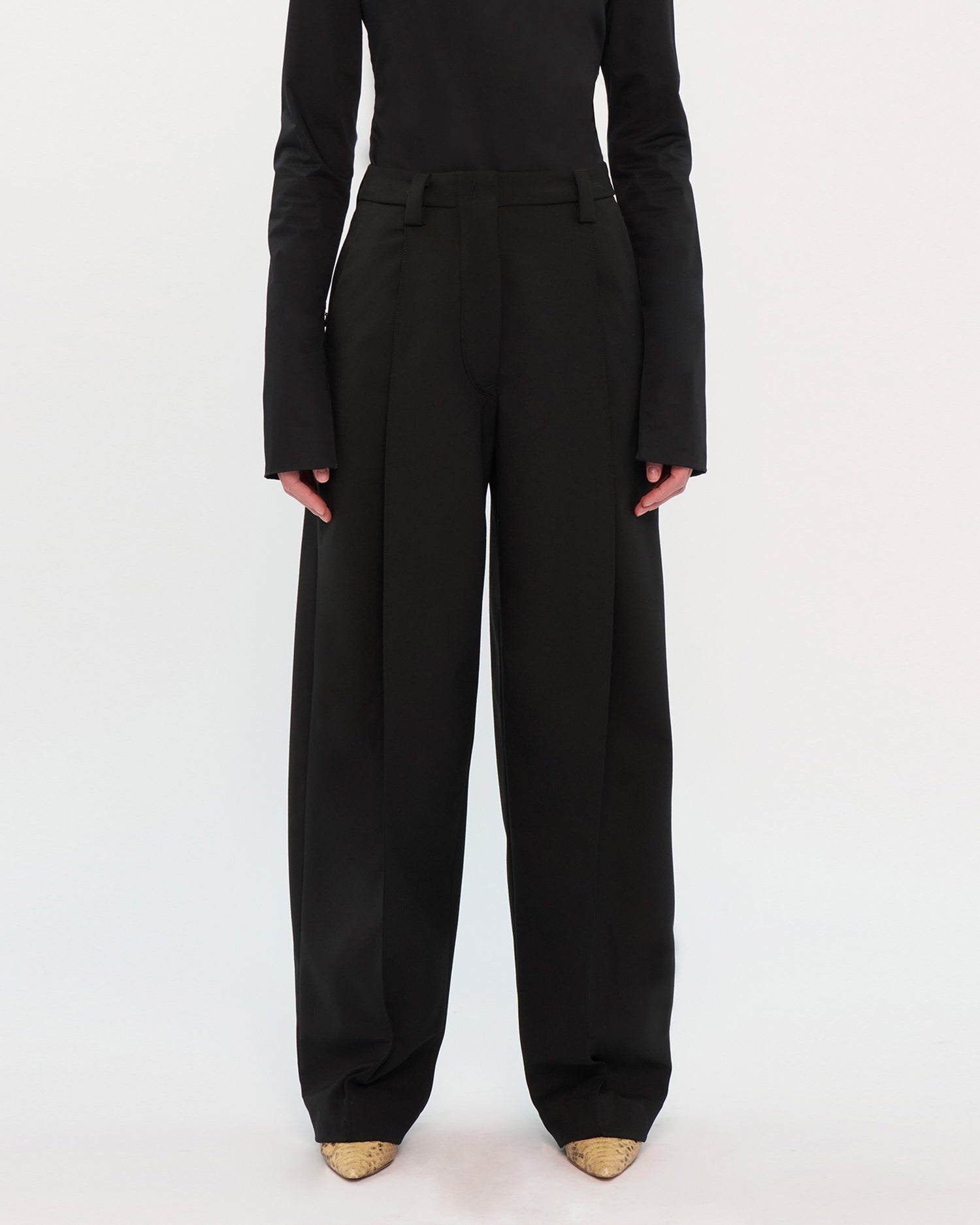 CARA WOOL TROUSERS // BLACK