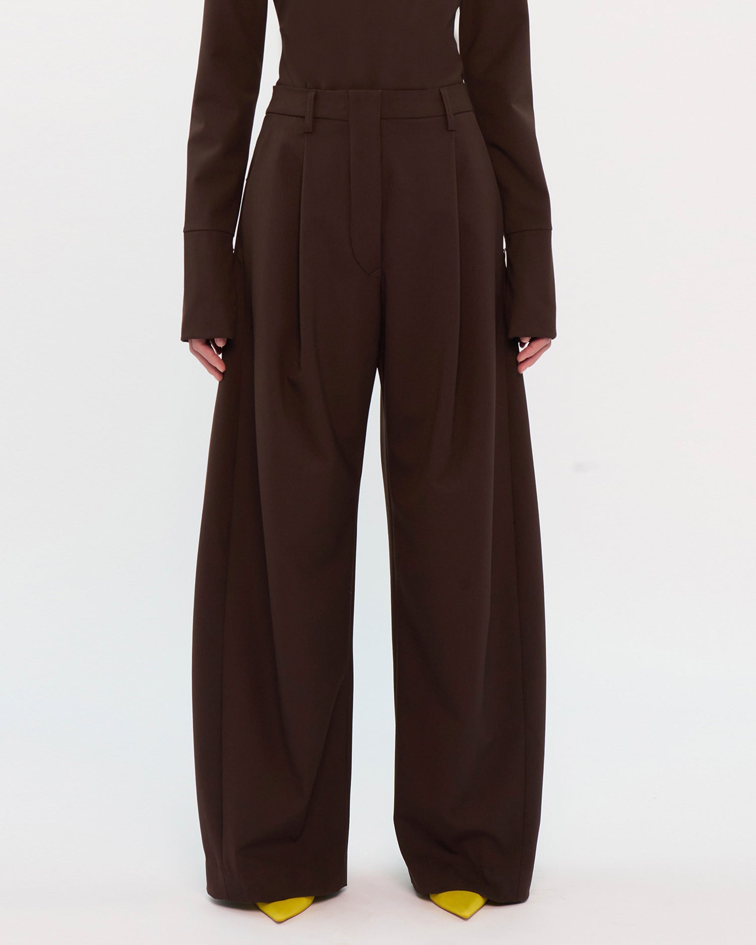 BILLIE WOOL TROUSERS // BROWN