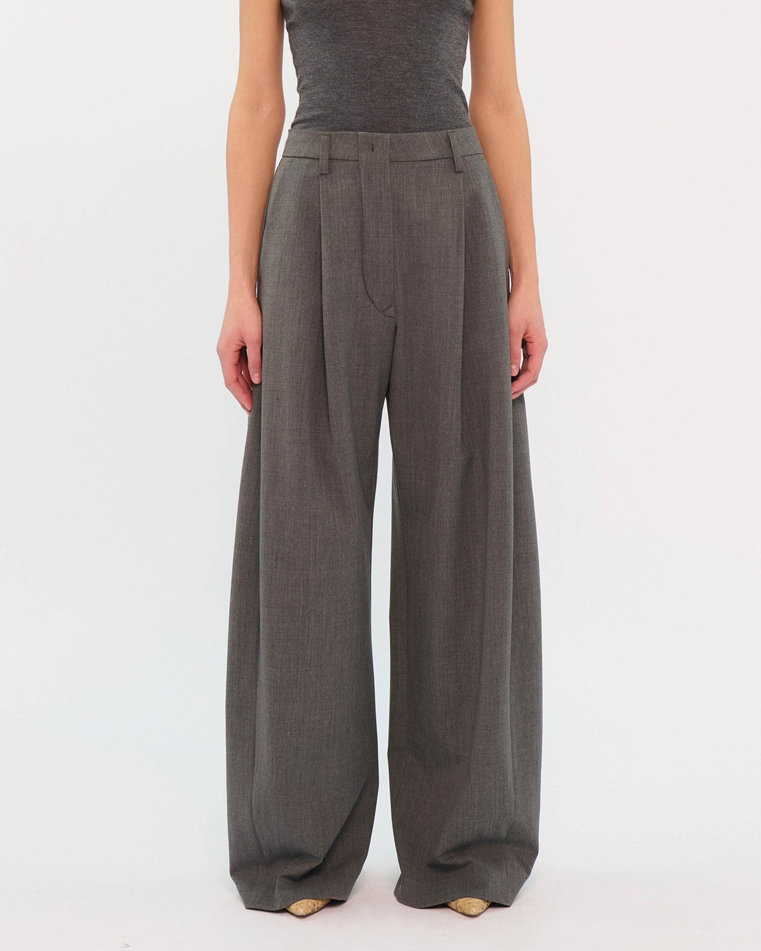 BILLIE WOOL TROUSERS // MEDIUM GREY