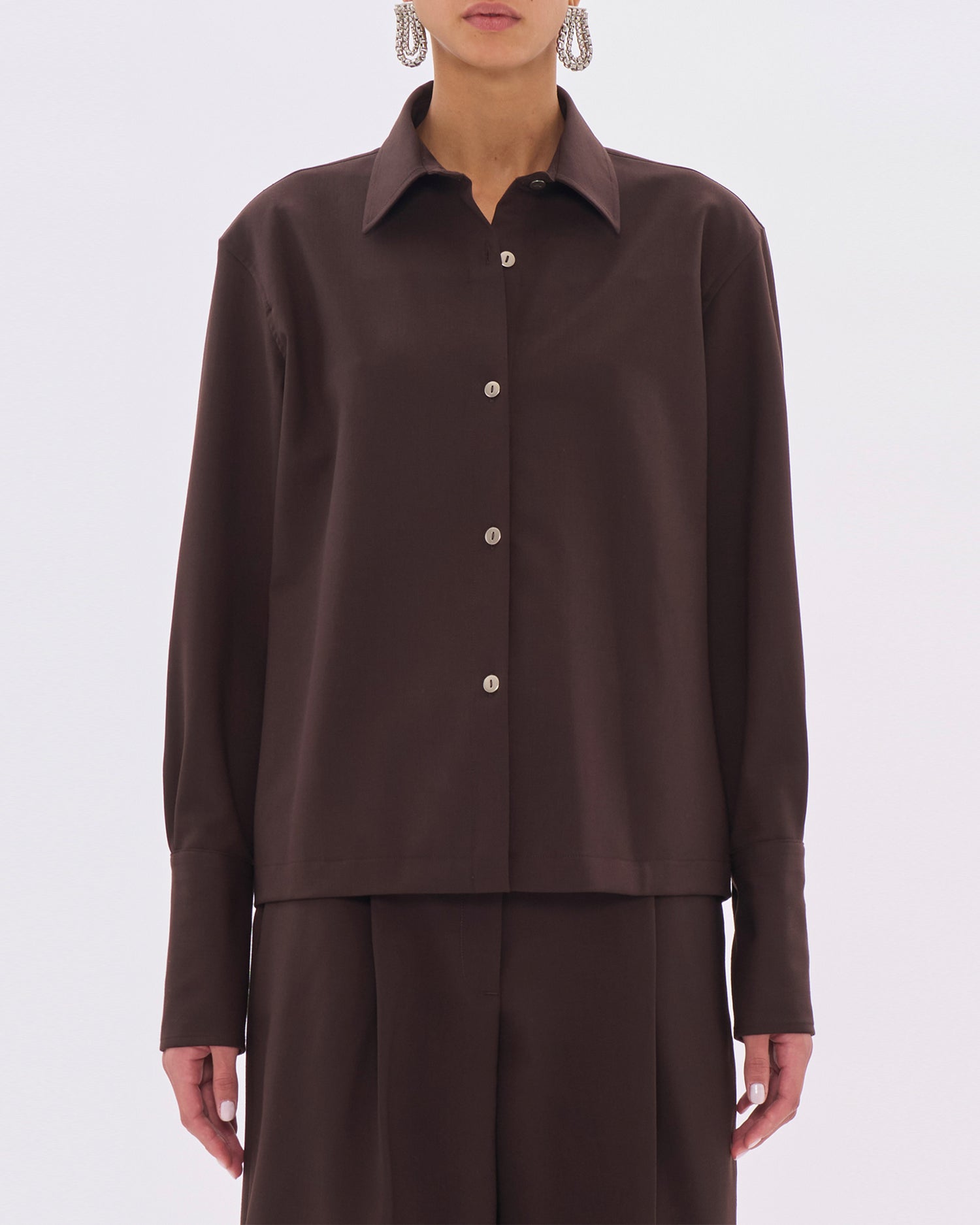 CODIE WOOL SHIRT // BROWN