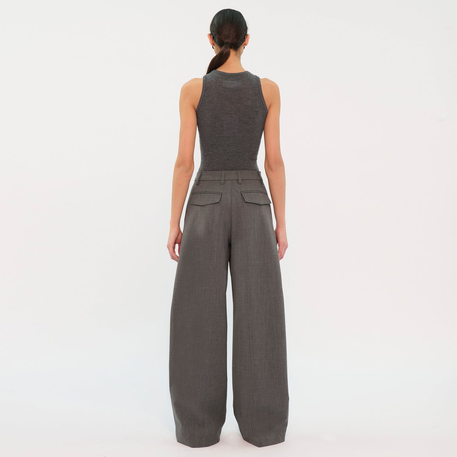 BILLIE WOOL TROUSERS // MEDIUM GREY