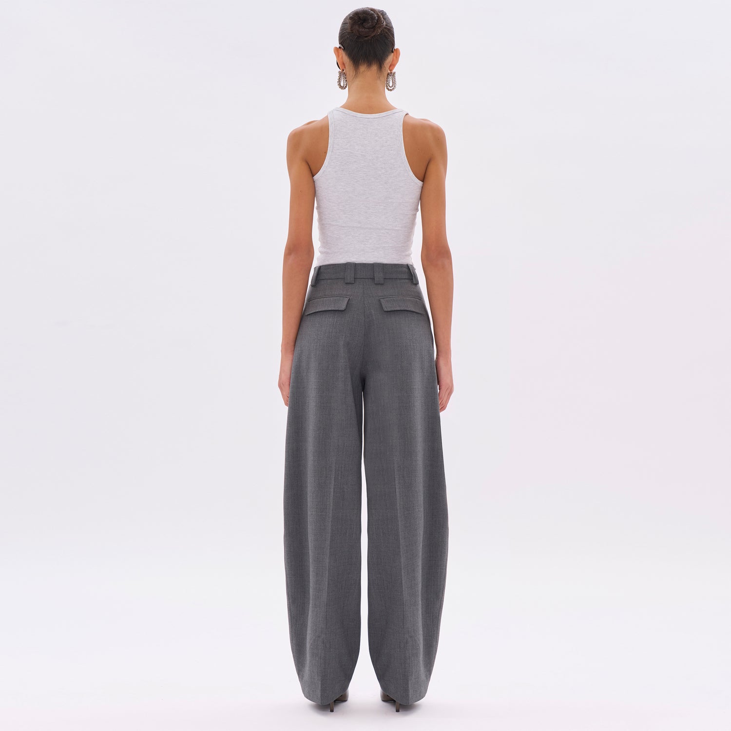 CARA WOOL TROUSERS // MEDIUM GREY