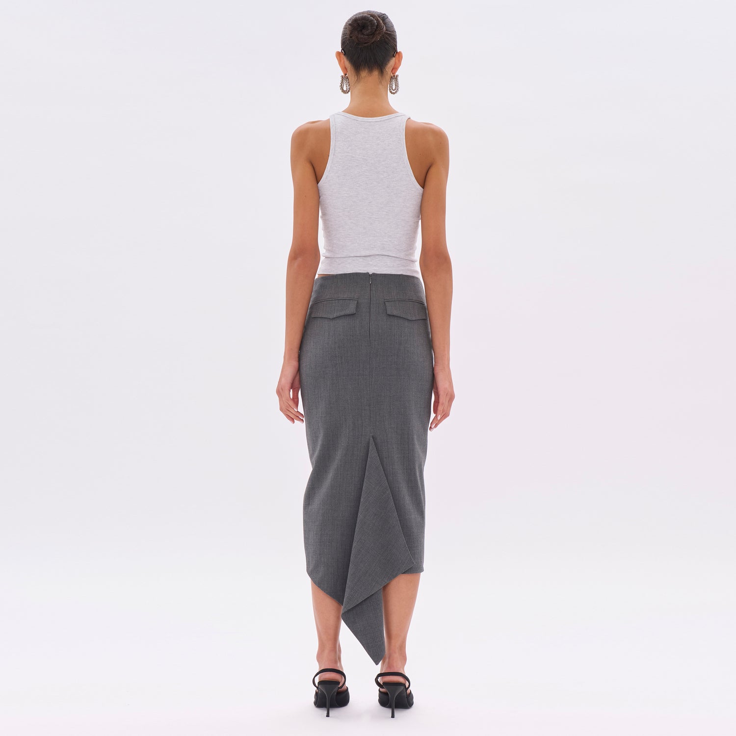 BREE WOOL SKIRT // MEDIUM GREY