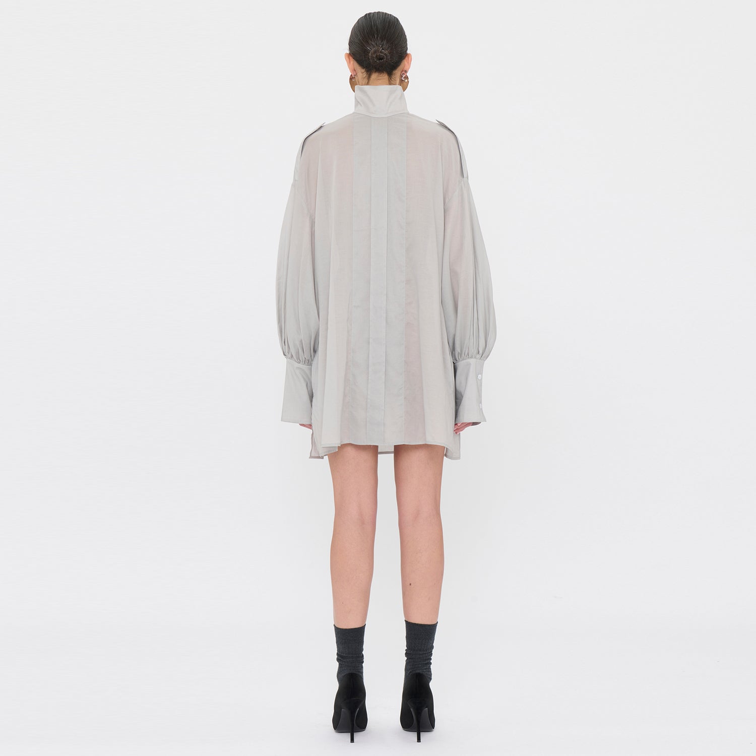 CIARA LIGHTWEIGHT MUSLIN SHIRT // ICE GREY