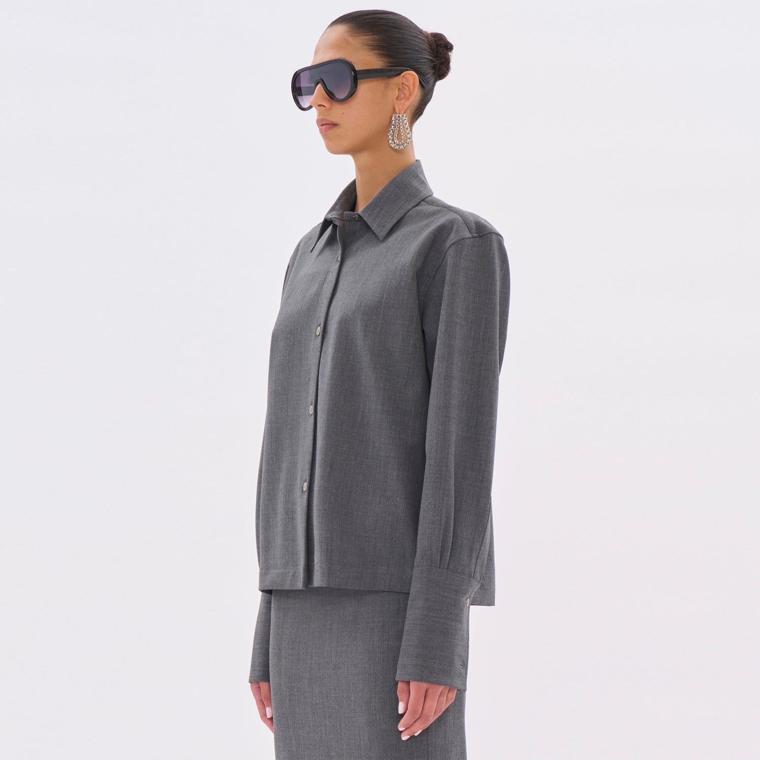 CODIE WOOL SHIRT // MEDIUM GREY