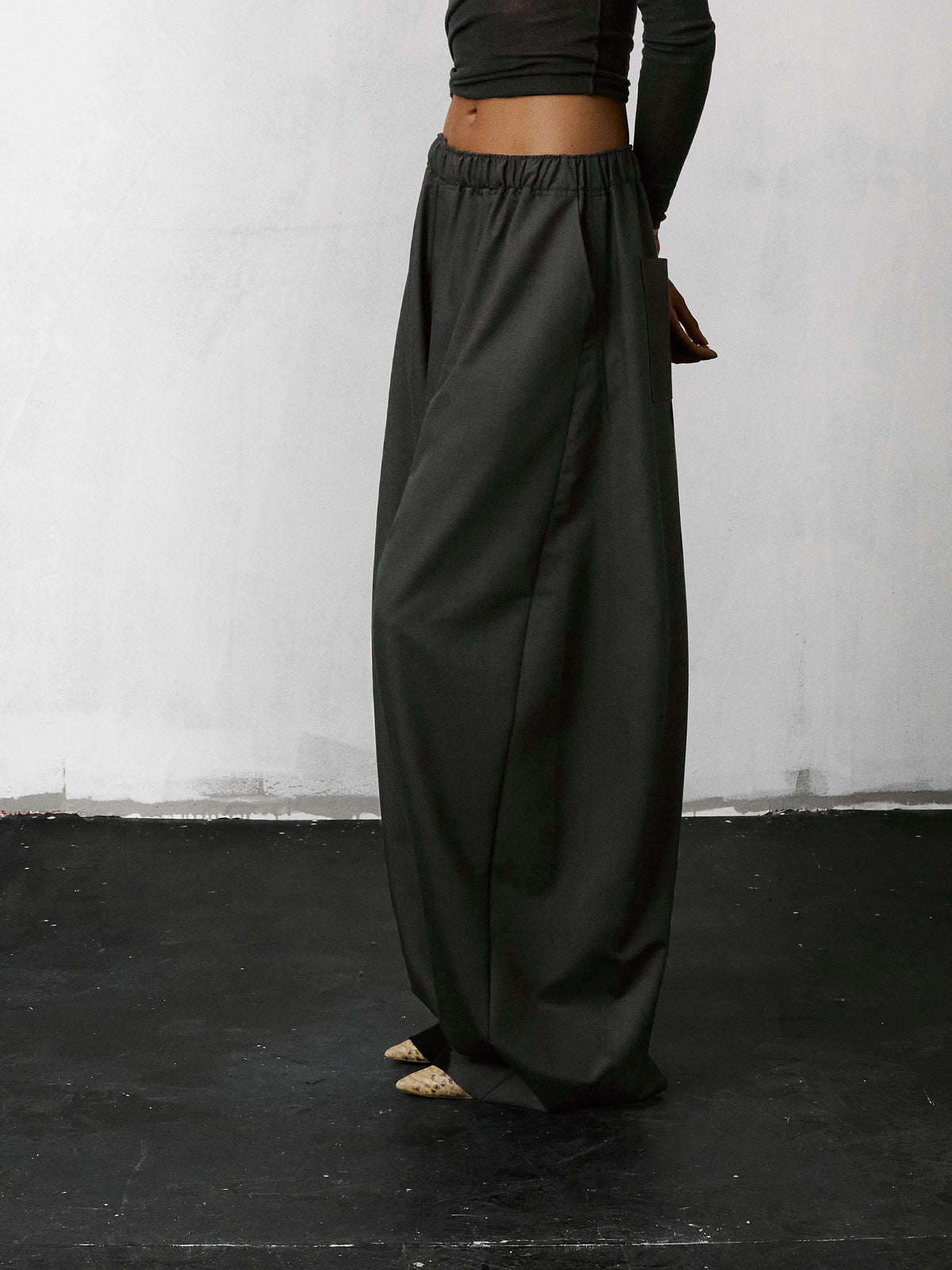 DORA WOOL TROUSERS // GREY MELANGE