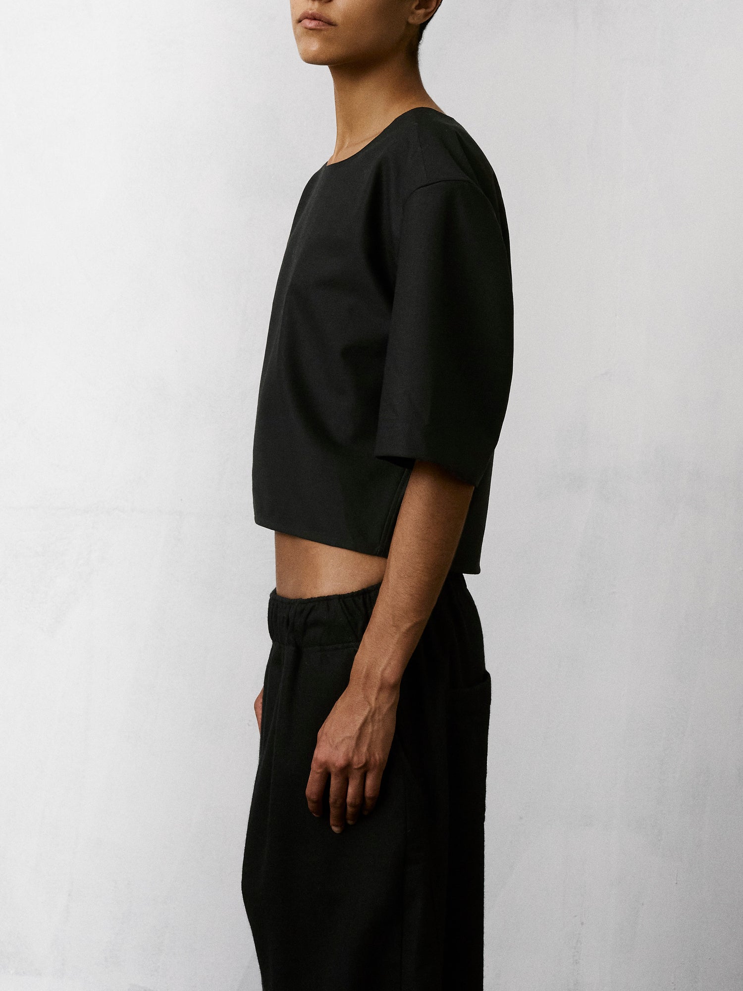 DULCE WOOL TOP // BLACK