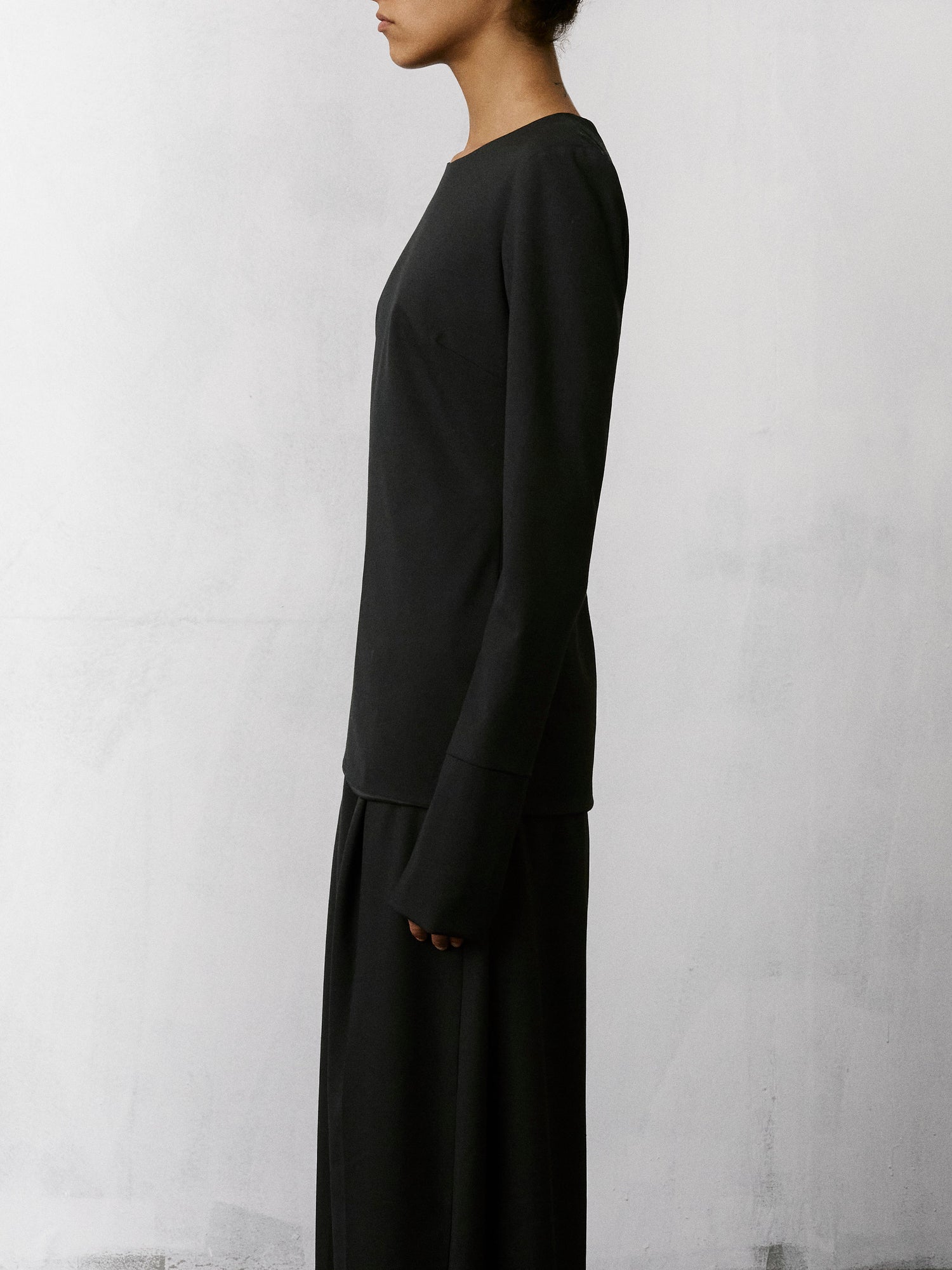ELISA WOOL TOP // BLACK
