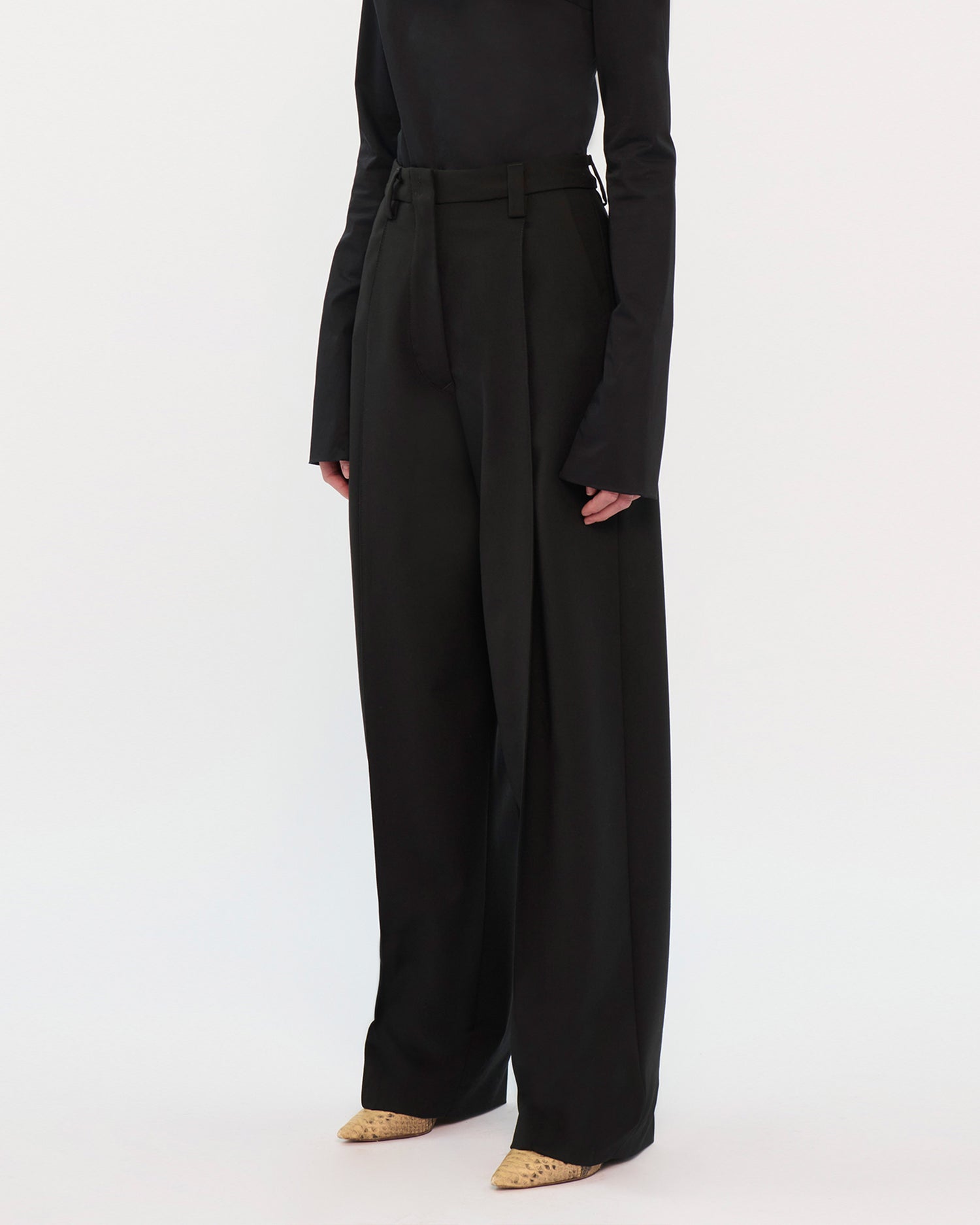 CARA WOOL TROUSERS // BLACK