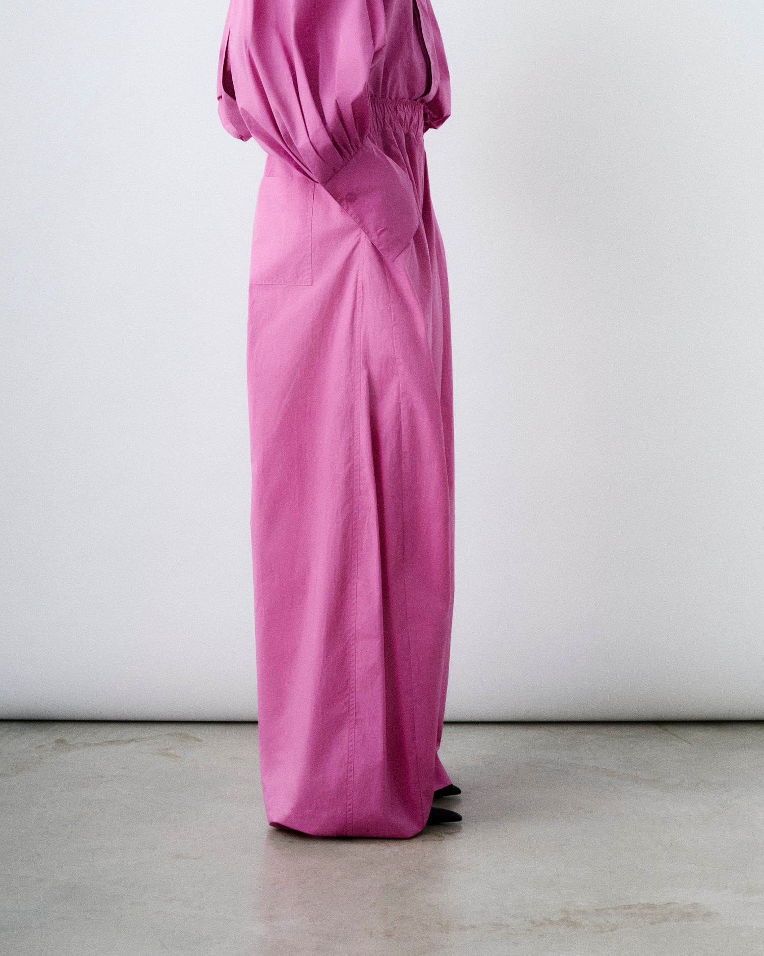 DORA POPLIN TROUSERS // FUXIA