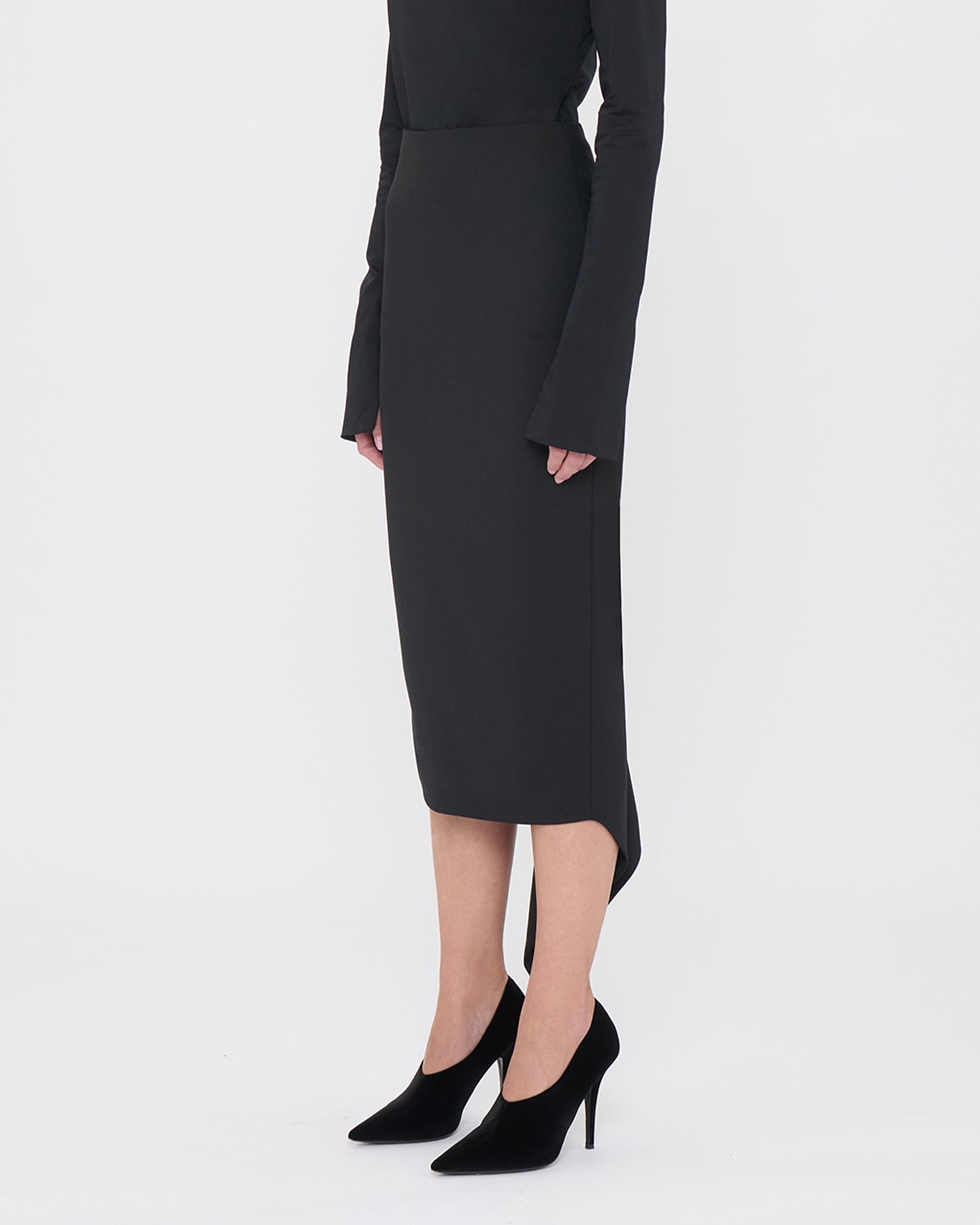 BREE WOOL SKIRT // BLACK