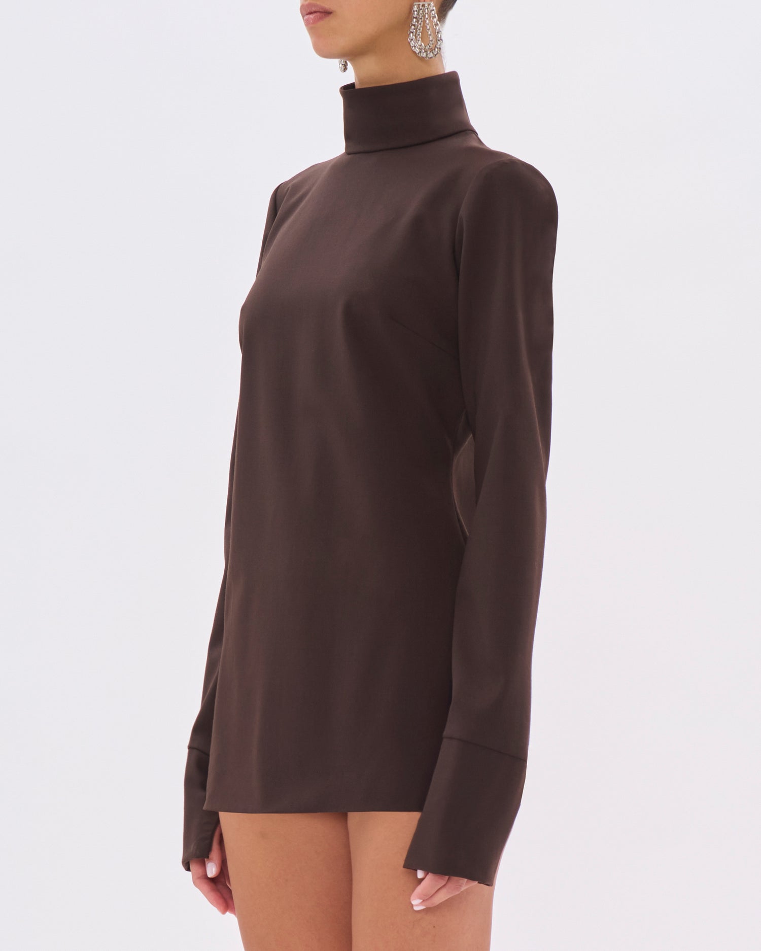 CLIO WOOL TOP // BROWN
