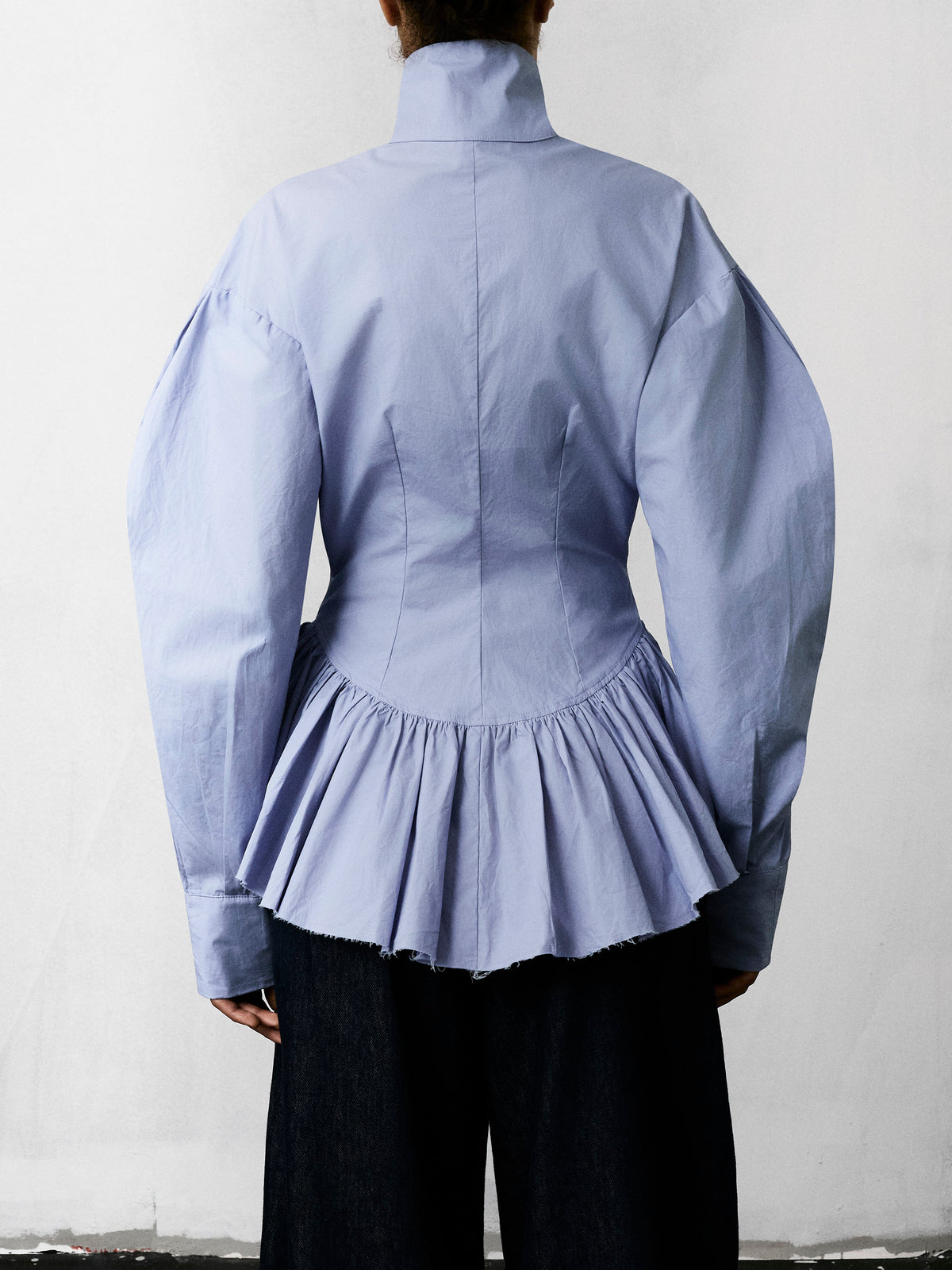 ELAINE COTTON POPLIN SHIRT // TURQUOISE